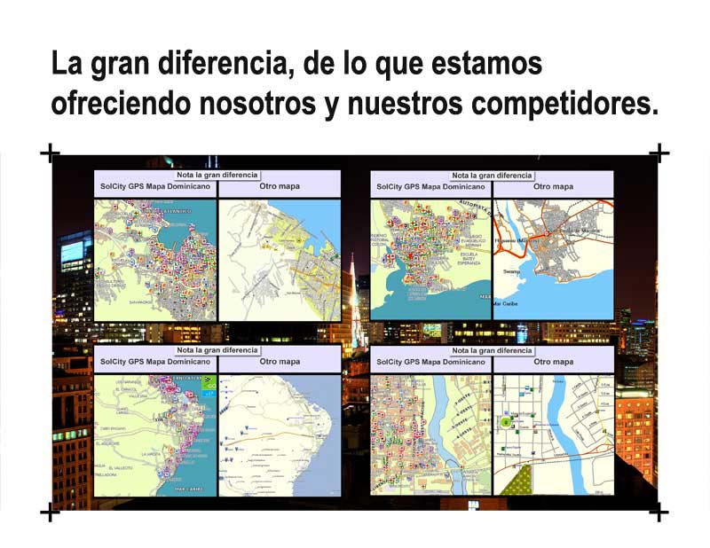 Mapa GPS Dominicanas para diferentes dispositivos