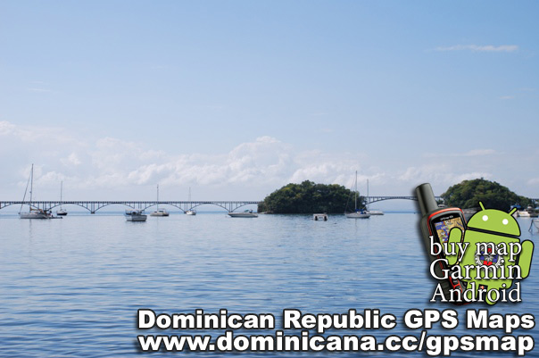Dominican Republic GPS map with Samana peninsula