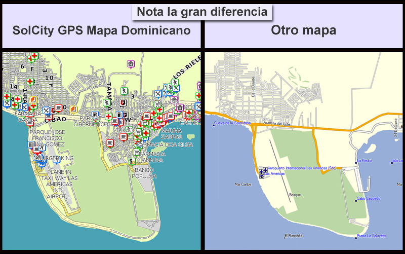 Mapa GPS dominicana