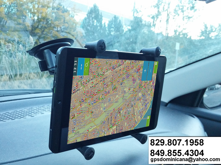 Navegador GPS Dominicana, el soporte para el cristal