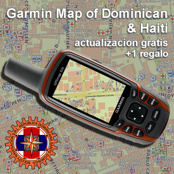 El Mapa GPS de la Republica Dominicana para el Garmin