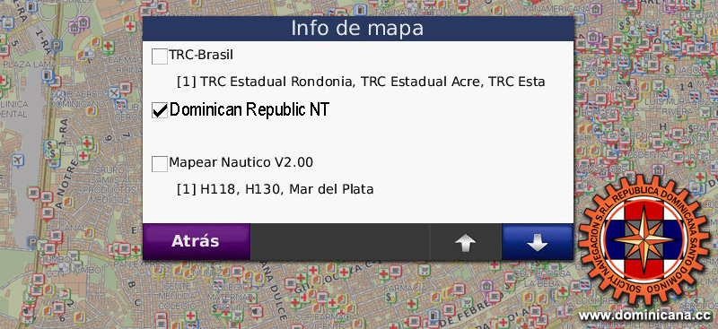 GPS Mapa Dominicano actualizado para el dispositivo GPS Garmin