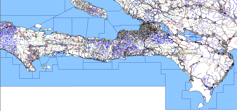 screen map Garmin Dominicana y Haiti